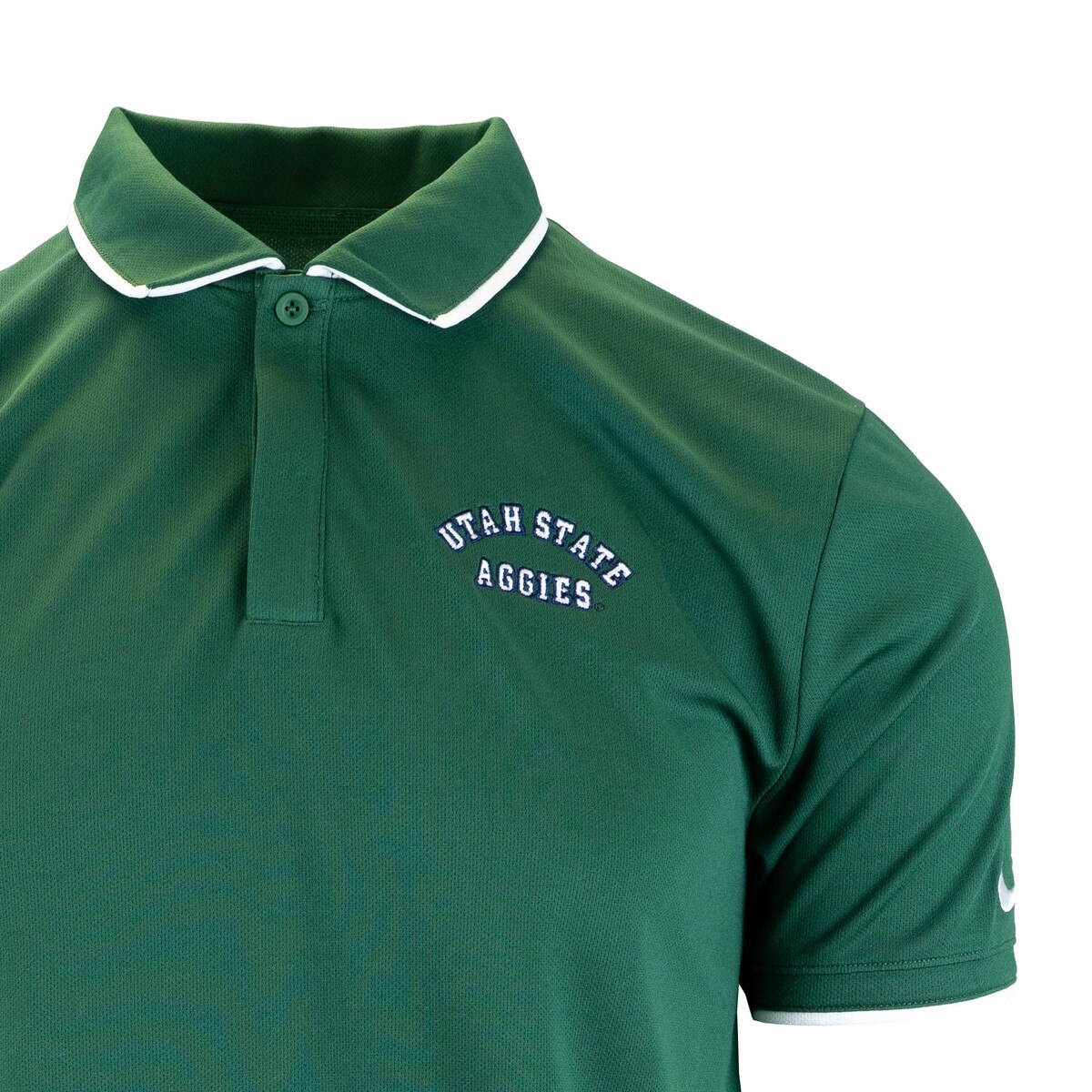 Utah state aggies nike embroidered polo green